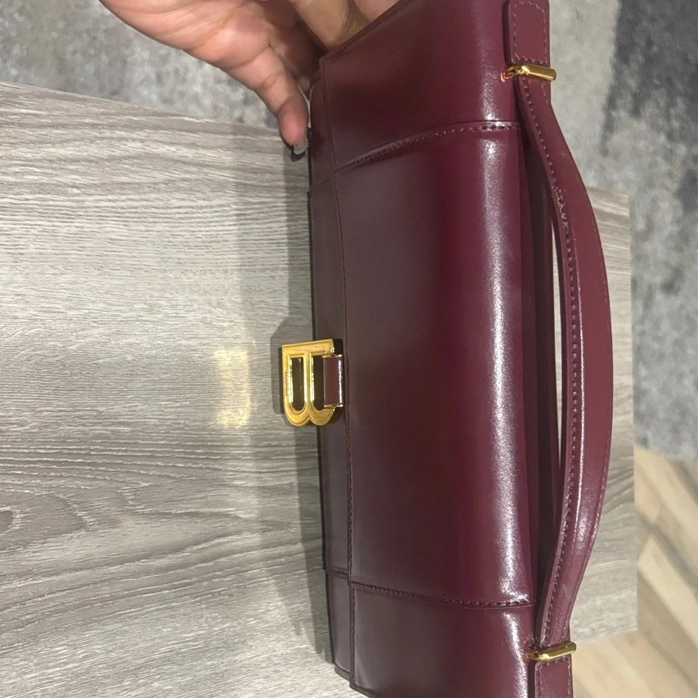 Balenciaga Maroon Shoulder Bag with Gold Accent - Picture 5 of 5